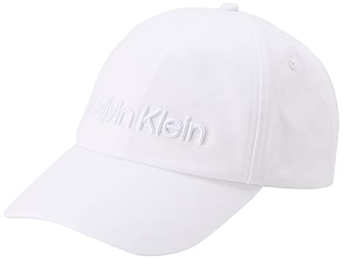 Calvin Klein Męska czapka z daszkiem z haftem Calvin, biały, Jeden rozmiar
