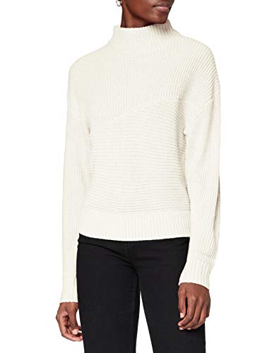 Ivy Revel DE Damski sweter z golfem do połowy szyi, Biały (Off White 101), S