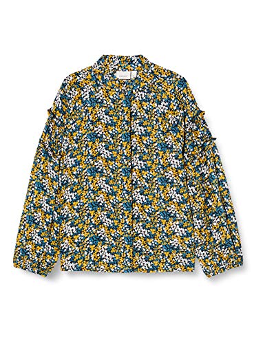 NAME IT Koszulka dziewczęca Nkfnolah Ls Shirt Top, czarny, 122/128 cm