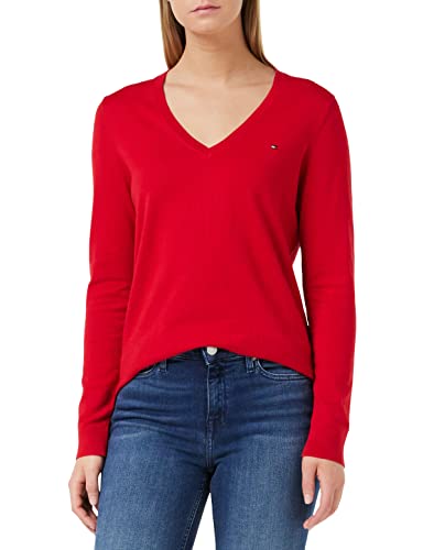 Tommy Hilfiger Damski sweter Heritage Elegant, APPLE RED, XS