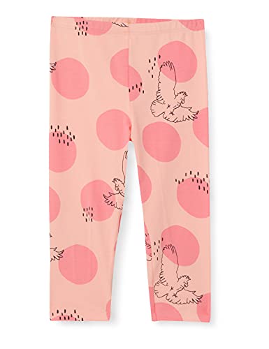 Sanetta Spodnie dziewczęce z dzianiny różowe legginsy, jasna brzoskwinia, 92 cm