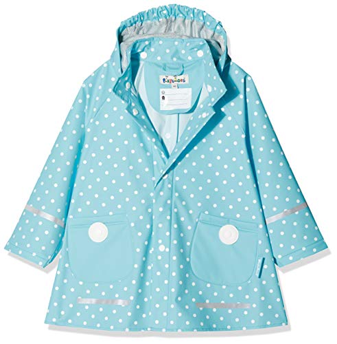 Playshoes Płaszcz przeciwdeszczowy dziewczęcy w kropki, 15 – turkusowy, 140 cm