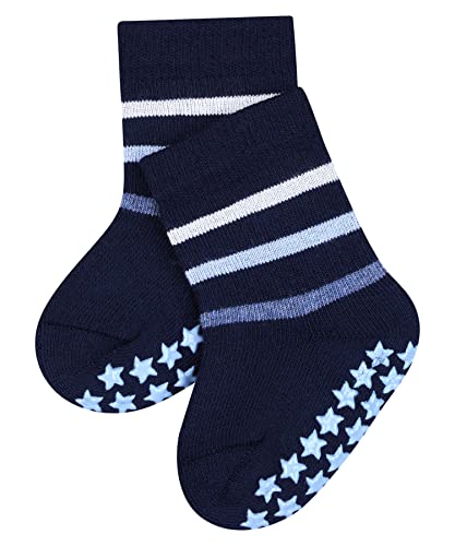 FALKE Uniseks - niemowlęta Kapcie Multi Stripe , Bawełna, 1 Para, Niebieski (Marine 6120); 62-68 (1-6 miesiące)
