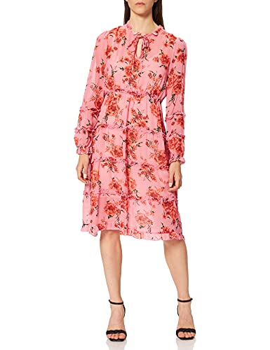 Replay Sukienka damska, 010 Pink/Red/Forest Green, M