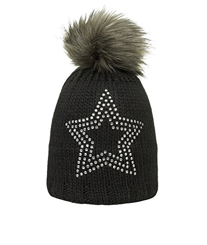 Döll Dziewczęca czapka z dzianiny, Czarny (Caviar 1010), 49