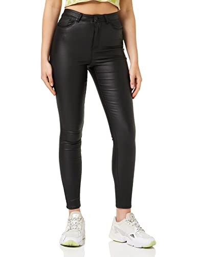 VERO MODA Spodnie damskie Vmloa Hr Skinny S Coated Pant Ga Noos, czarny, M