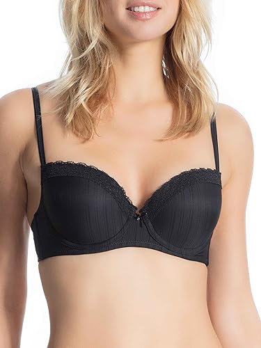 Schiesser Damski biustonosz z fiszbinami z misecz, czarny (000-schwarz), 75A
