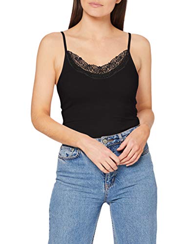VERO MODA Vminge Lace Singlet Ga Noos bluzka damska, czarny, M