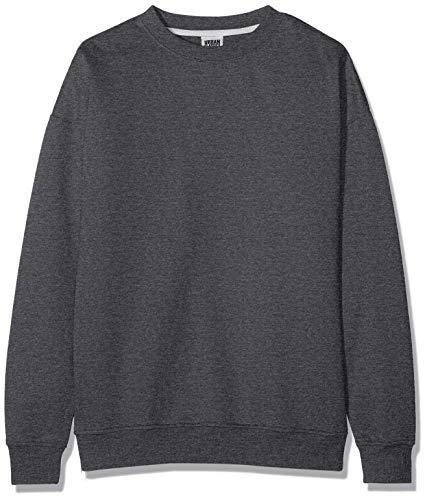 Urban Classics Męska bluza dresowa z okrągłym dekoltem, sweter z szerokimi ściągaczami dla mężczyzn w wielu kolorach, rozmiary XS-5XL, szary (Charcoal 0091), S