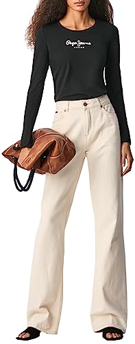 Pepe Jeans Damska koszulka New Virginia Ls N, czarny (czarny), L