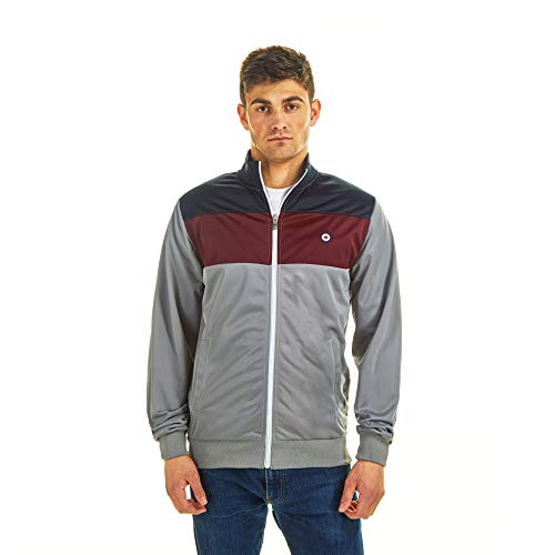 Putney Bridge Męska koszulka sportowa Chester Tracktop, Grey (Mid Grey Gry), XL