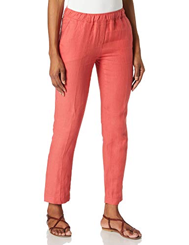 BRAX Damskie spodnie lniane Maron, koralowy, 31W / 32L