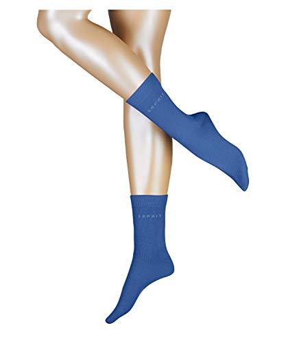 ESPRIT Kobiety Skarpety Uni 2-Pack , Bawełna, 2 Pak, Niebieski (Deep Blue 6046); 35-38