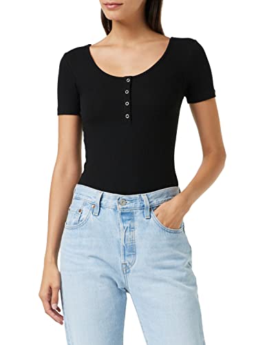 PIECES Damska koszulka Pckitte SS Top Noos Bc, czarny, M