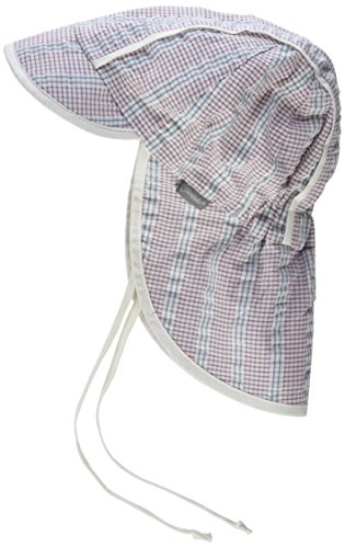 Sterntaler Chłopięca czapka z daszkiem z ochroną karku i tasiemkami do wiązania, Czerwony (jagodowa czerwień 817), 49