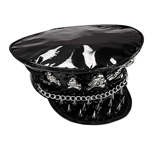 WIDMANN Andreas 75720  Rocker czapka z nitami, czaszkami łańcucha i ozdobiona, rozmiar uniwersalny
