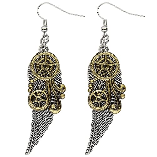 Widmann generique  Steampunk pierścienie kolczyki skrzydła dla dorosłych