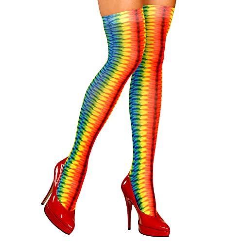 Widmann 30004 - Pończochy do kolan, cyrk, 70 DEN, tęcza, hippie, reggae, lata 60.