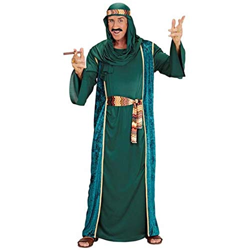 Widmann 10199 10199 kostium arabskiego paciąg, zielony, szabla, długa kamizelka, pasek i chusta na głowę, Sultan, Araber, na karnawał, imprezę tematyczną, dla mężczyzn, XXXL
