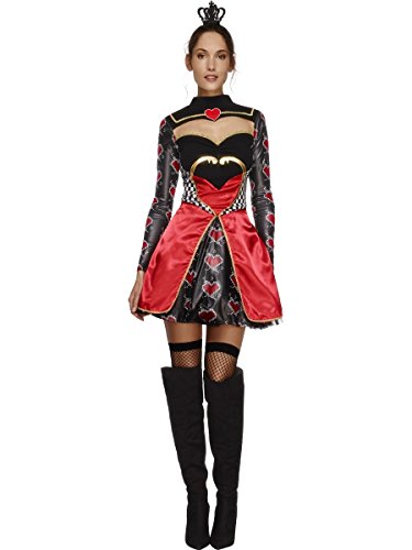 Fever Fever, Damski kostium królowej serca, sukienka z halką i mini koroną, rozmiar: M, 43479 43479M