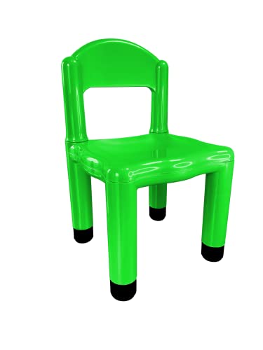 Italveneta Didattica 60014 – krzesło dziecięce z tworzywa sztucznego, zielone z koronką na nogi 5 cm