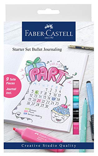 Faber-Castell 267125 zestaw startowy Bullet Journaling, 9-częściowy, wielokolorowy