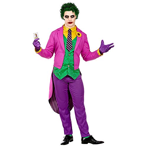 Widmann 08023 - Kostium Evil Clown, zestaw składający się z koszuly, kamizelki, spodni, krawatu i rękawiczek, wielokolorowy, przebranie dla mężczyzn, na Halloween, karnawał, czeski psychopat, karnawał