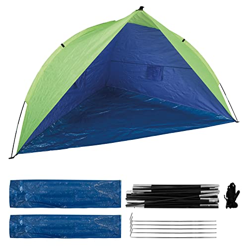 Idena 40273 - namiot plażowy Riva z ochroną UV 60+, ok. 2,4 x 1,25 x 1,25 m, lekki i kompaktowy do transportu, idealny na plażę, na basen, do ogrodu i na urlop