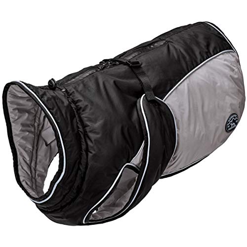 HUNTER UPPSALA EXTREME Płaszcz dla psa, płaszcz zimowy, wodoodporny, odblaskowy, 50, czarny/szary