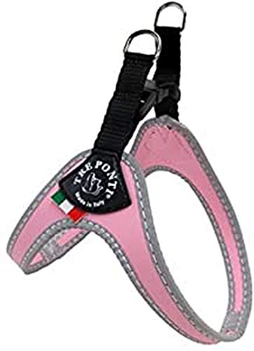 Treponti Tre Ponti naczynia dla psów, z zapięciem na Click i świecą jasno krawędzią, Rosa