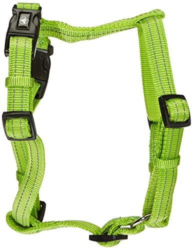 Croci C5079911 Nylon Geschirr Soft Reflektieren, Grün