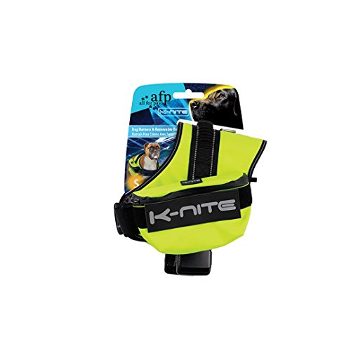 All For Paws afp3324 odblaskowa uprząż dla psów z pannierami S, żółty i zielony neonowy