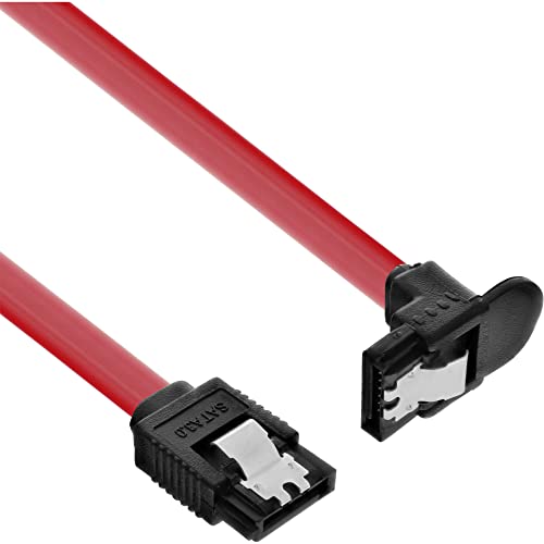 InLine SATA III (6Gb/s) kabel kątowy czerwony - 30 cm 27303W