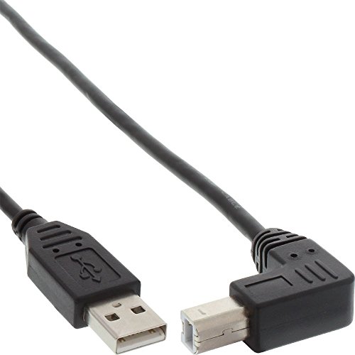 InLine Kabel USB USB-B 2m kątowy Czarny 34520U