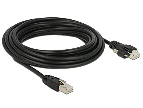 Delock Patch cable m Schraube Cat.6 5m black (85670)