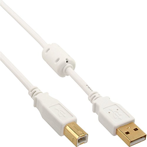 InLine Kabel USB USB A USB B M/M Biały 10m 34550W
