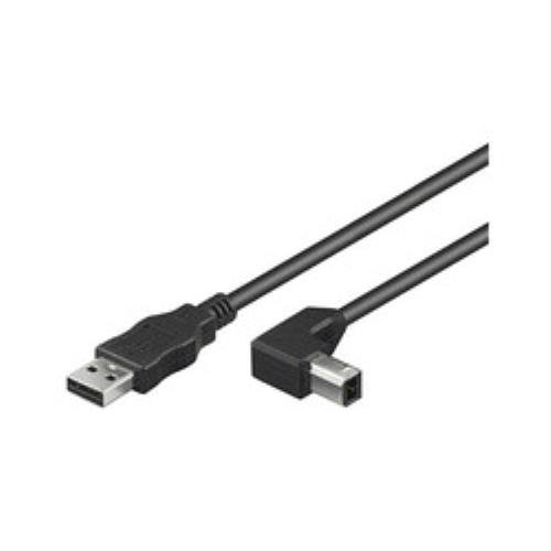 Kabel USB MicroConnect USB2.0 A-B 0,5m M-M USBAB05ANGLED