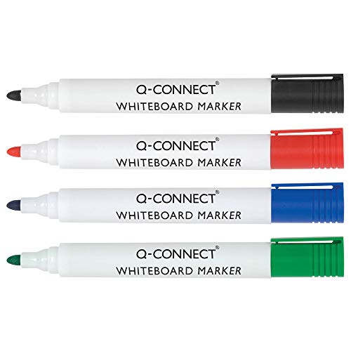 Q-Connect KF26038 marker do wycierania na sucho (portfel 4) - wielokolorowy