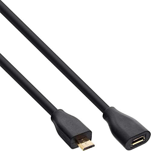 InLine Kabel USB przedłużacz USB 2.0 Micro-B męski-żeński czarny 3m 32730P