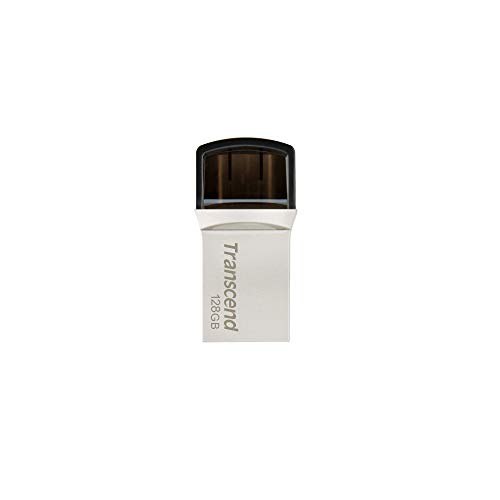 Transcend JetFlash 890 pamięć USB 128 GB USB Type-A / USB Type-C 3.2 Gen 1 (3.1 Gen 1) Czarny, Srebrny, Nośnik Pendrive USB