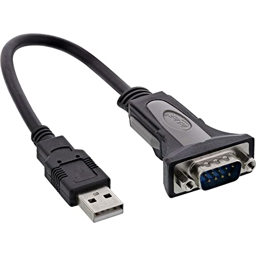 InLine Kabel USB Szeregowy DB9 0.25m Czarny 33306I