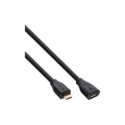 InLine Kabel USB przedłużacz USB 2.0 Micro-B męski-żeński czarny 2m 32720P