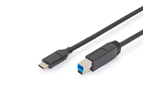Digitus Kabel USB Kabel USB 3.0 SuperSpeed 5Gbps Typ USB C/B M/M Power Delivery czarny 1,8m (AK-300149-018-S)