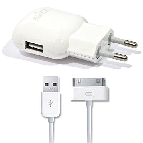 PURO Mini Travel - Ładowarka sieciowa USB 2 1A biała