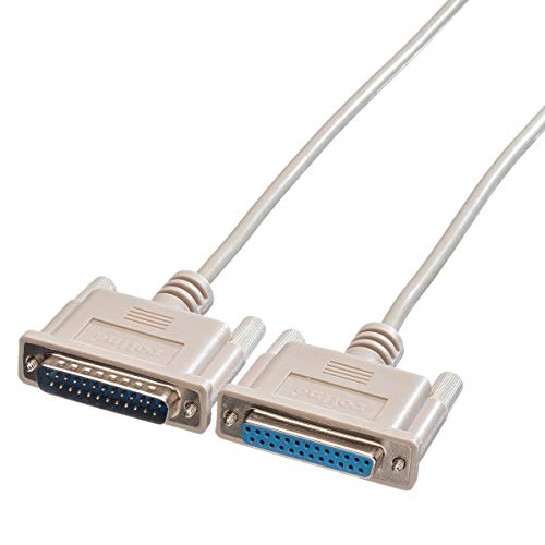 Roline RS232 cable 11 DB25 męskie - żeńskie1.8 m screened - 11.01.3618