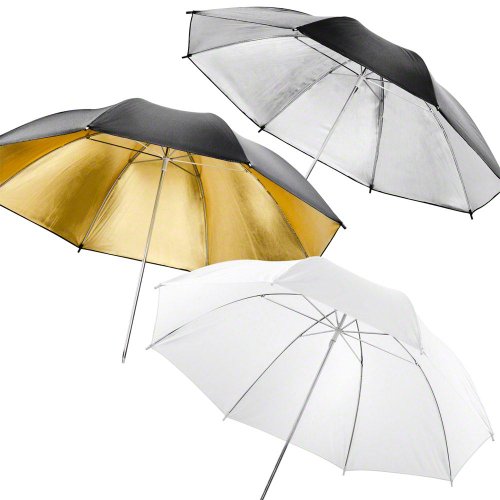 Walimex Pro 3 Reflex/Translucent Light Umbrellas, 84cm - 14956