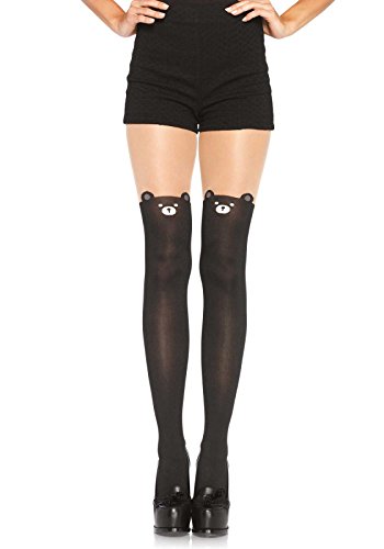 BLACK BEAR OPAQUE PANTYHOSE OS