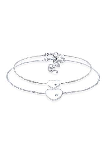 Elli Bransoletka dziecięca serce matki i dziecka  srebro 925 kryształ biały 16 cm  0205620317 _ 16 0205620317_16