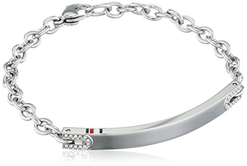 Tommy Hilfiger 2700913 bransoletka damska ze stali nierdzewnej, biała cyrkonia, 17 cm