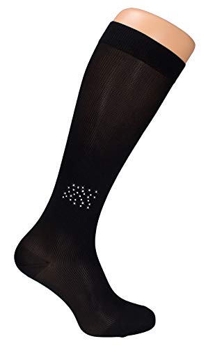 Hydas 1457.5.39 pończochy, modne i dyskretne ze strasem, produkt medyczny kl. 1, rozm. 39/41, 39/41, czarne